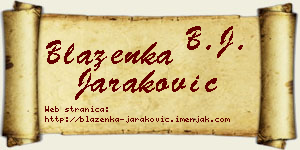 Blaženka Jaraković vizit kartica